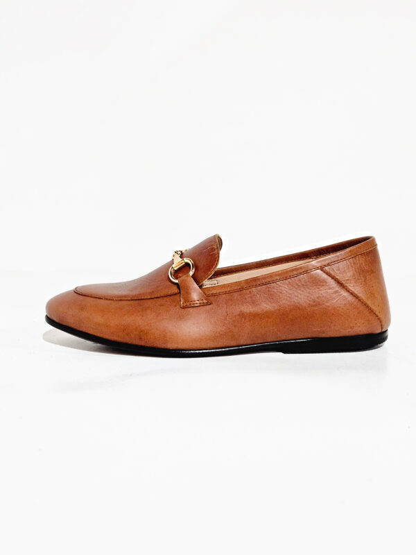 TAN LEATHER HORSEBIT LOAFERS