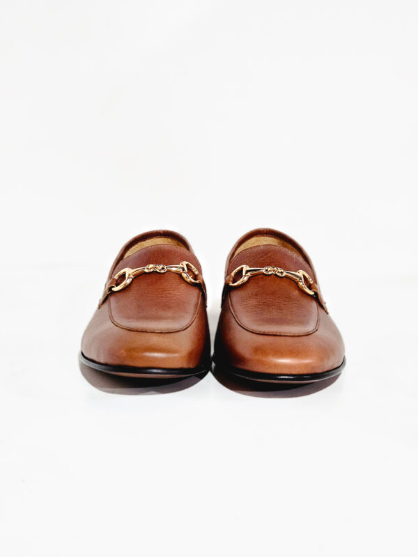 TAN LEATHER HORSEBIT LOAFERS