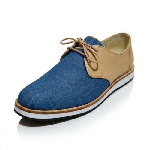 Derby Bicolor Denim & Nude